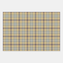 Tan and Wedgewood Blue Modern ラッピングペーパーシート