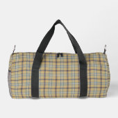 Tan and Wedgewood Blue Plaid ダッフルバッグ (裏面)