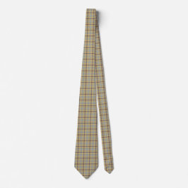 Tan and Wedgewood Blue Plaid Neck Tie ネクタイ