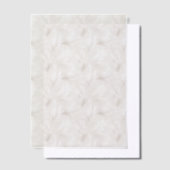 Tan and White Feathers Vellum Overlay ベラム紙招待状 (オフセット)