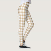 Tan Beige Plaid Gingham レギンス (右)
