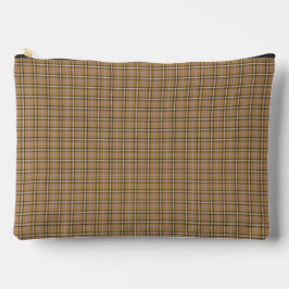 Tan Beige Plaid Retro Color アクセサリーポーチ