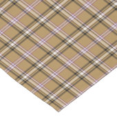 Tan Beige Plaid Retro Color Table Runner ショートテーブルランナー (コーナー)