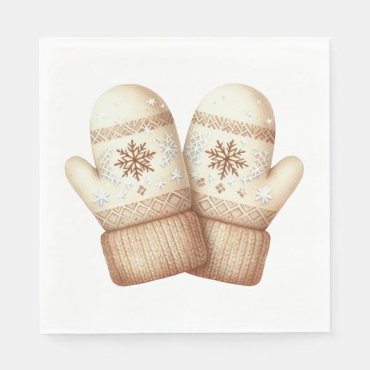 TAN BOHO HOLIDAY CHRISTMAS THEME スタンダードランチョンナプキン (正面)