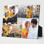 Tan Box Timeless Monogramの写真結婚イーゼル フォトプラーク (側面)