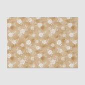 Tan Brown Cream Rose Floral Birthday 薄葉紙 (正面)