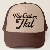 TAN & BROWN Custom Trucker Hat Mesh Cap Blank キャップ (正面)