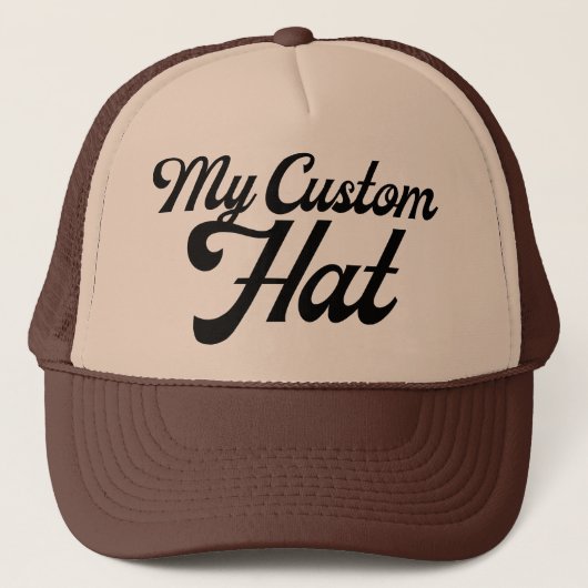 TAN & BROWN Custom Trucker Hat Mesh Cap Blank キャップ (正面)