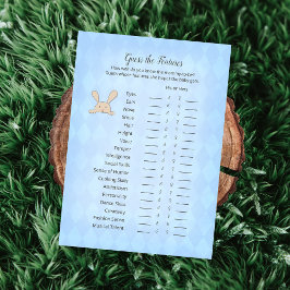 Tan Bunny Blueは機能アーガイルゲームを推測 招待状