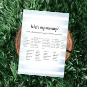 Tan Bunny Blue私のママの赤ちゃんシャワーのゲーム 招待状