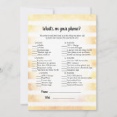 Tan Bunny Yellowあなたの電話ゲームに何がある 招待状 (正面)