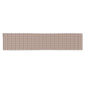 Tan Burgundy Plaid Classic Pattern Table Runner ショートテーブルランナー (横)
