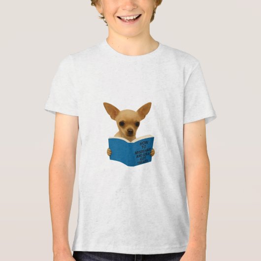 Tan Chihuahua how to Misbehave  トライブレンドＴシャツ (正面)