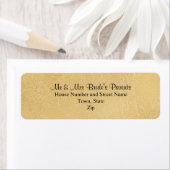 Tan Colorカスタム抽象芸術のブラック文字結婚。 ラベル (インサイチュ)