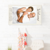 Tan Cream 40thの結婚記念写真へようこそ 横断幕 (インサイチュ)