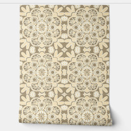 tan & cream geometric tile pattern壁紙 壁紙