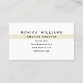 Tan cream minimalist sleek clean 名刺 (裏面)