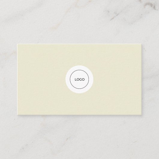 Tan cream minimalist sleek clean 名刺 (正面)