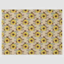 Tan Decompageのヒマワリとどんぐり