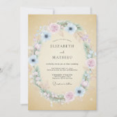 Tan Delicate Winter Wedding 招待状 (正面)