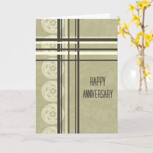 Tan Employee モダン Anniversary Card カード (黄色い花)