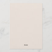 Tan Ethereal Bloom Wedding 招待状 (裏面)