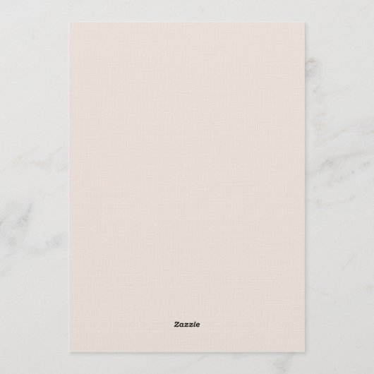 Tan Ethereal Bloom Wedding 招待状 (裏面)