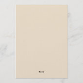 Tan Ethereal Botanical Wedding 招待状 (裏面)