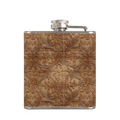 Tan Faux Tooled Leather Vinyl  フラスク (裏面)