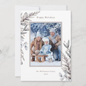 Tan & Gray Winter Botanics水彩写真 シーズンカード (正面)