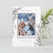 Tan & Gray Winter Botanics水彩写真 シーズンカード (スタンド正面)