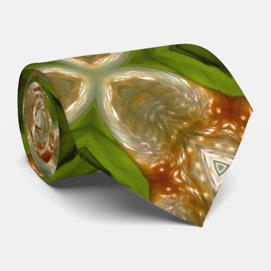 Tan green orange abstract pattern Mens Tie ネクタイ (ロール)