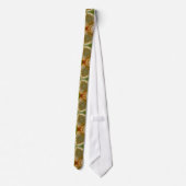 Tan green orange abstract pattern Mens Tie ネクタイ (裏面)