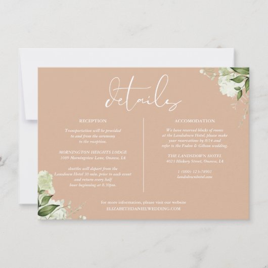 Tan Greeneryのフローラ結婚詳細情報 招待状 (正面)