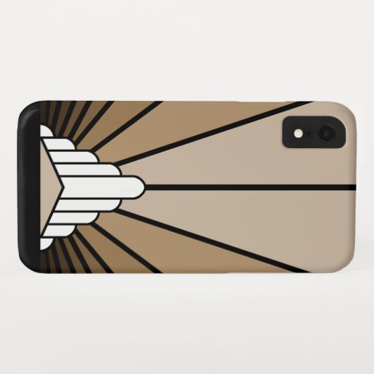 Tan iPhone / iPadケースのアートデコ太陽 Case-Mate iPhoneケース (裏面(横))