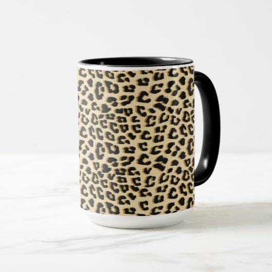 Tan Leopardプリント マグカップ (正面右)