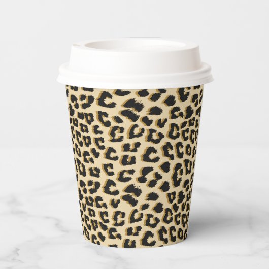 Tan Leopardプリント 紙コップ (裏面)