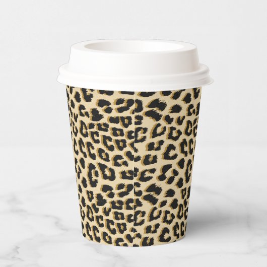 Tan Leopardプリント 紙コップ (右)