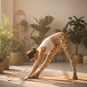 Tan Leopard Print - Soft Cheetah Animal Print レギンス