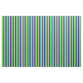 Tan、Lime Green、Blue、Black、Dark Blue Lines ファブリック (ファットクウォーター)