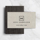 TAN LINENのイニシャル/モノグラム付きボックスロゴ