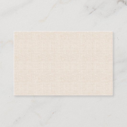Tan Linen Look Generic Customer Rewards 名刺 (裏面)