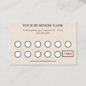 Tan Linen Look Generic Customer Rewards 名刺 (正面)