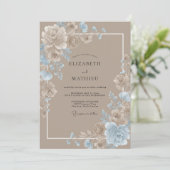 Tan Lush Rustic Wedding 招待状 (スタンド正面)