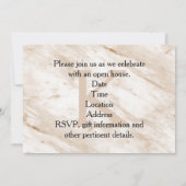 Tan Marble 3フォトスクール卒業発表 招待状 (裏面)