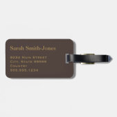 Tan MINE on Brown ラゲッジタグ (裏面横)