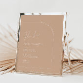 Tan Minimalist書道の結婚バーメニュー