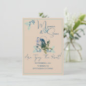 Tan、Mint、Blue Orchid日付カードを保存 招待状 (スタンド正面)