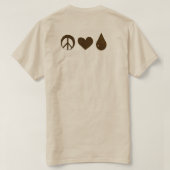 Tan Mother Baby ABM Peace Love Breastmilk Tシャツ (デザイン裏面)