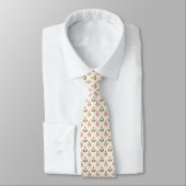 Tan necktie featuring a subtle geometric pattern  ネクタイ (タイ)